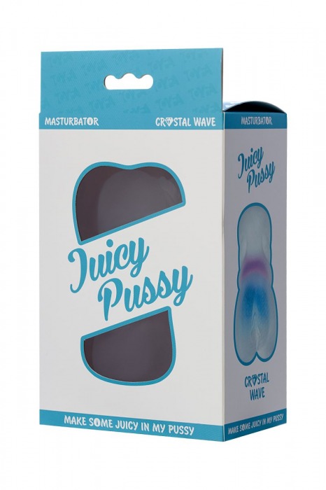 Прозрачный реалистичный мастурбатор Juicy Pussy Crystal Wave - ToyFa - в Москве купить с доставкой