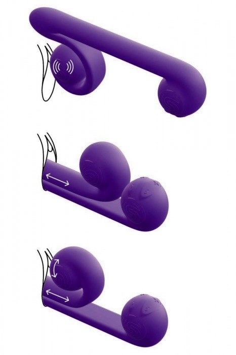 Уникальный фиолетовый вибромассажер-улитка для двойной стимуляции Snail Vibe - Snail