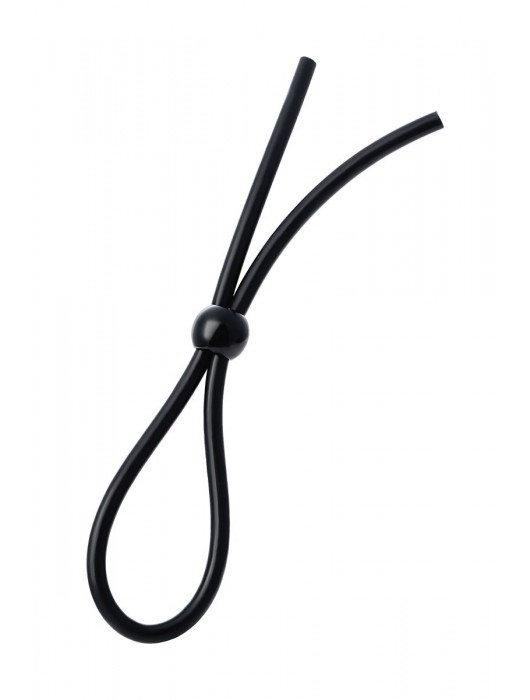 Черное лассо на пенис с одной бусиной - A-toys - в Москве купить с доставкой