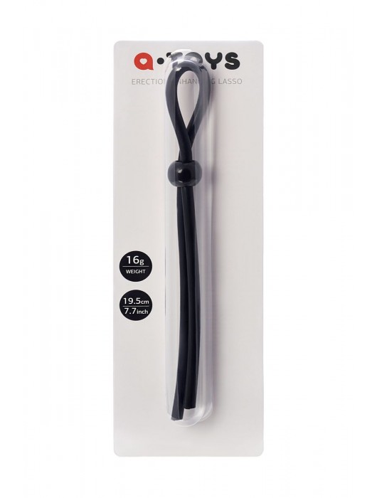 Черное лассо на пенис с одной бусиной - A-toys - в Москве купить с доставкой