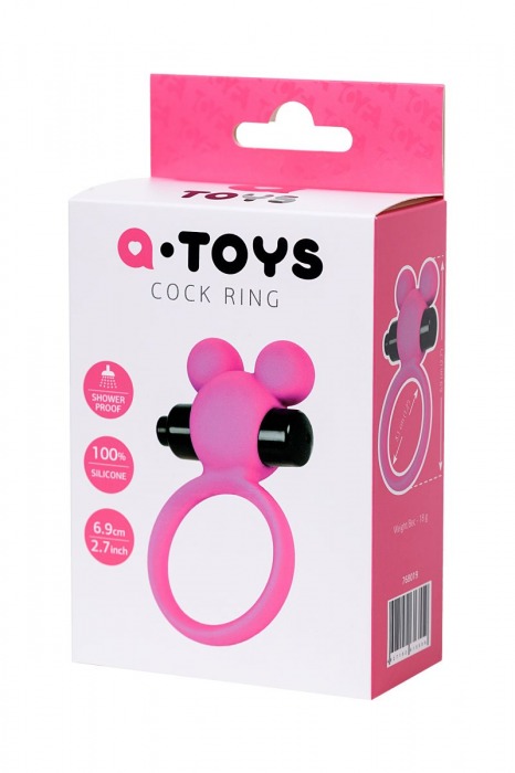 Розовое виброкольцо на пенис A-Toys - A-toys - в Москве купить с доставкой