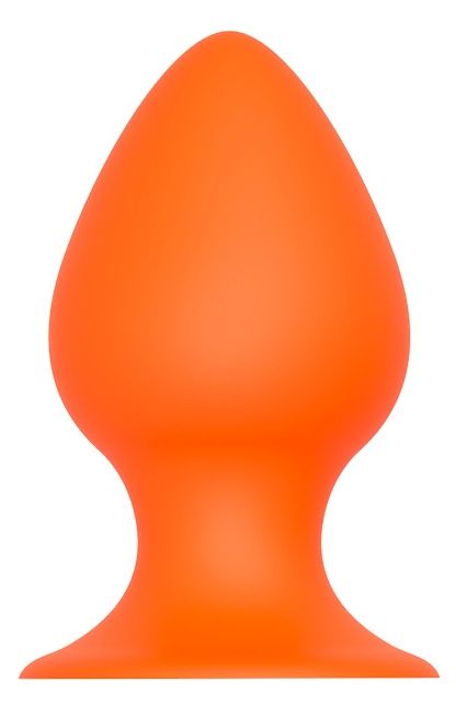 Оранжевая анальная пробка PLUG WITH SUCTION CUP - 7,7 см. - Dream Toys