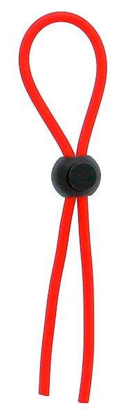 Красное эрекционное лассо с одной бусиной-утяжкой STRETCHY THIN LASSO - Dream Toys - в Москве купить с доставкой
