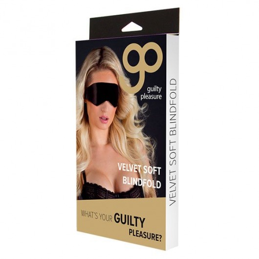Черная маска без прорезей BLINDFOLD - Blush Novelties - купить с доставкой в Москве