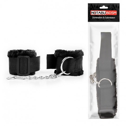 Черные наручники на регулируемых пряжках - Bior toys - купить с доставкой в Москве