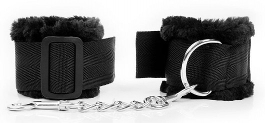 Черные наручники на регулируемых пряжках - Bior toys - купить с доставкой в Москве