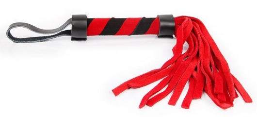 Красно-черная многохвостая плеть с петлей - 27 см. - Bior toys - купить с доставкой в Москве