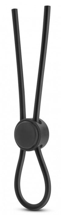 Черное силиконовое лассо на пенис SILICONE LOOP COCK RING - Blush Novelties - в Москве купить с доставкой