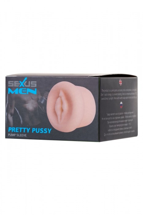 Телесная насадка-вагина на помпу PRETTY PUSSY - Sexus - в Москве купить с доставкой
