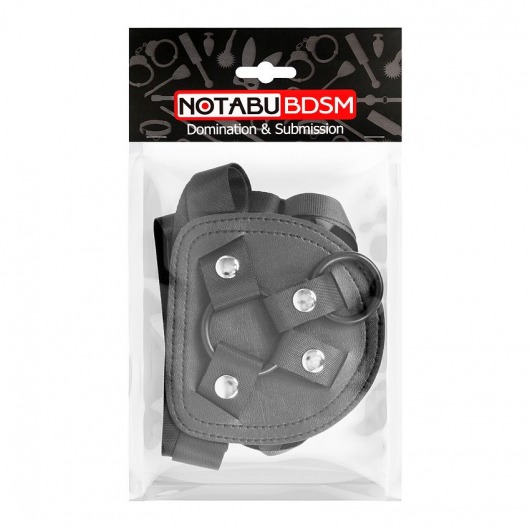 Черные трусики для страпона на регулируемых ремешках - Bior toys - купить с доставкой в Москве