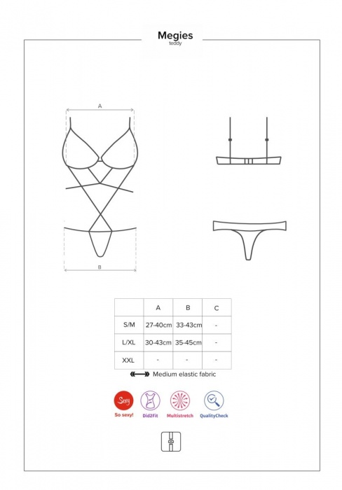 Роскошное женсконе боди Megies - Obsessive купить с доставкой