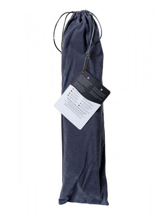 Черная анальная втулка с бело-розовым хвостиком - размер S - POPO Pleasure