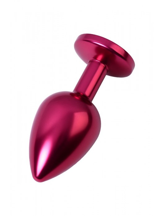 Красный анальный плаг с кристаллом красного цвета - 8,2 см. - ToyFa - купить с доставкой в Москве