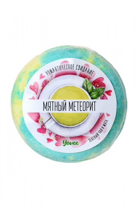 Бомбочка для ванны  Мятный метеорит  с ароматом зеленого чая и мяты - 70 гр. -  - Магазин феромонов в Москве