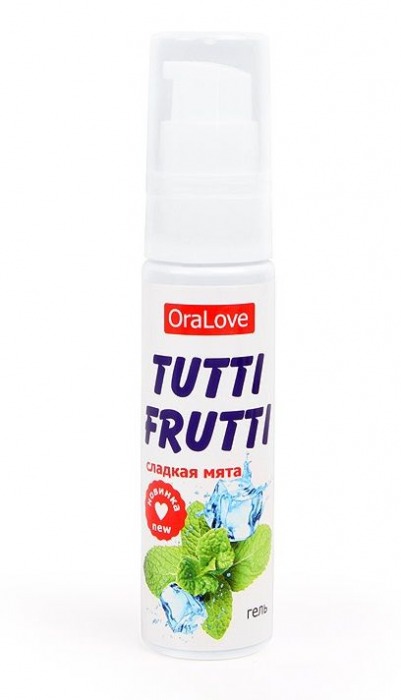 Гель-смазка Tutti-frutti со вкусом сладкой мяты - 30 гр. - Биоритм - купить с доставкой в Москве