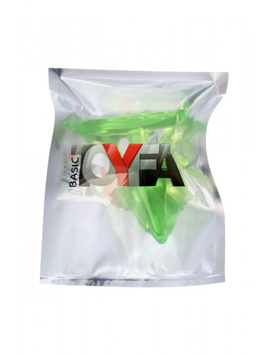 Зеленая анальная втулка с ограничителем - 6,5 см. - Toyfa Basic