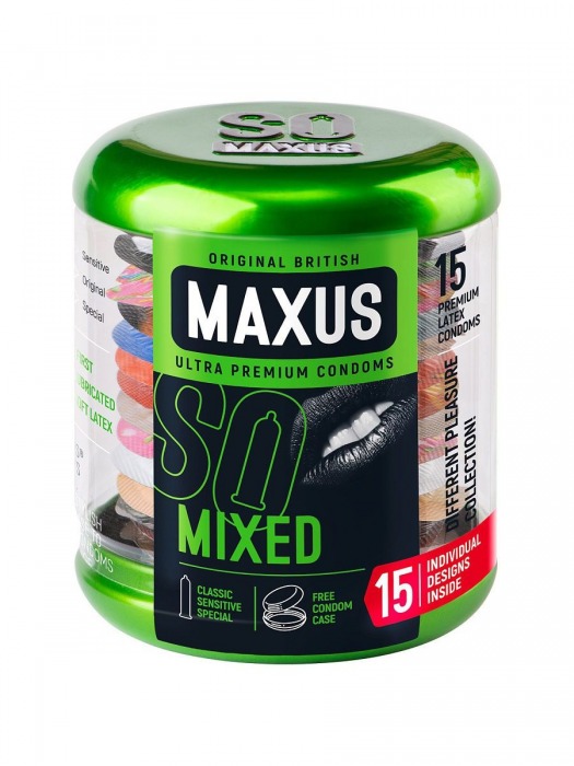 Презервативы в металлическом кейсе MAXUS Mixed - 15 шт. - Maxus - купить с доставкой в Москве