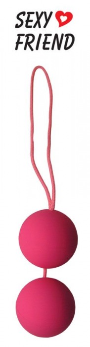 Розовые вагинальные шарики BALLS на шнурке - Bior toys