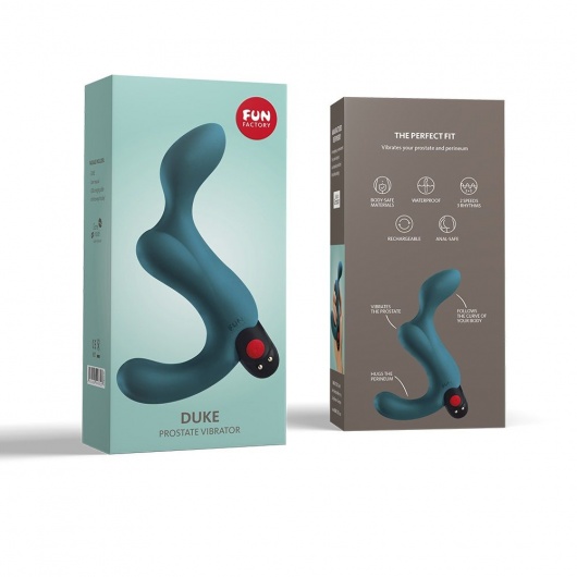 Бирюзовый вибромассажёр простаты Duke - Fun Factory - в Москве купить с доставкой