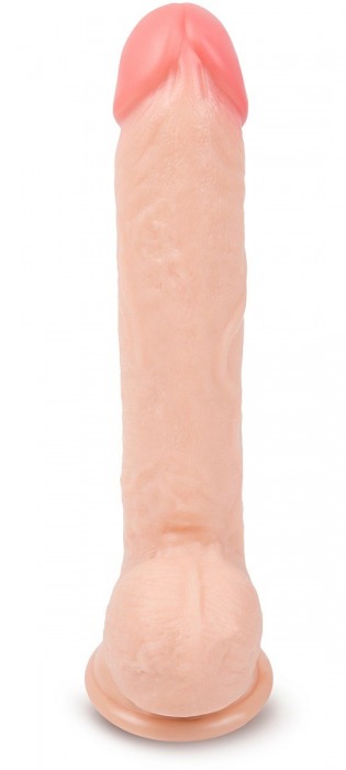 Большой телесный фаллоимитатор с присоской - 33 см. - Brazzers