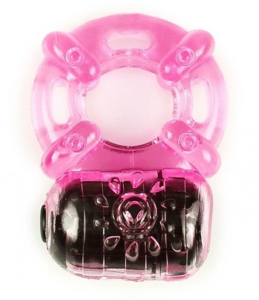Розовое эрекционное кольцо c вибропулей - Brazzers - в Москве купить с доставкой