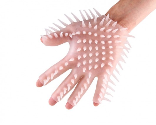Прозрачная перчатка с рельефом для мастурбации - Brazzers - в Москве купить с доставкой
