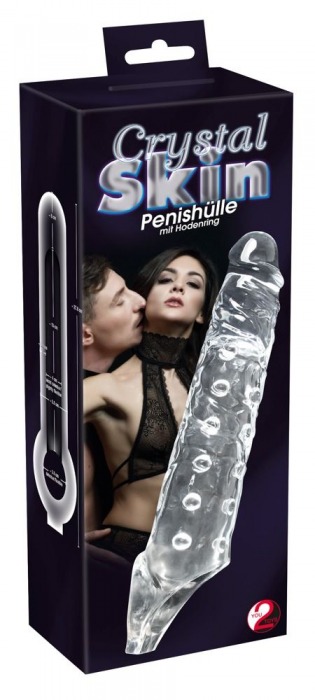 Прозрачная закрытая насадка Crystal Skin Penis Sleeve - 27,8 см. - Orion - в Москве купить с доставкой