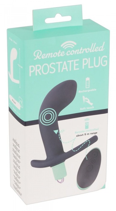 Темно-фиолетовый вибростимулятор простаты с пультом ДУ Remote Controlled Prostate Plug - Orion - в Москве купить с доставкой