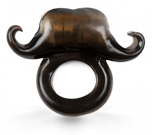 Черное эрекционное кольцо с вибрацией и усами - Brazzers - в Москве купить с доставкой