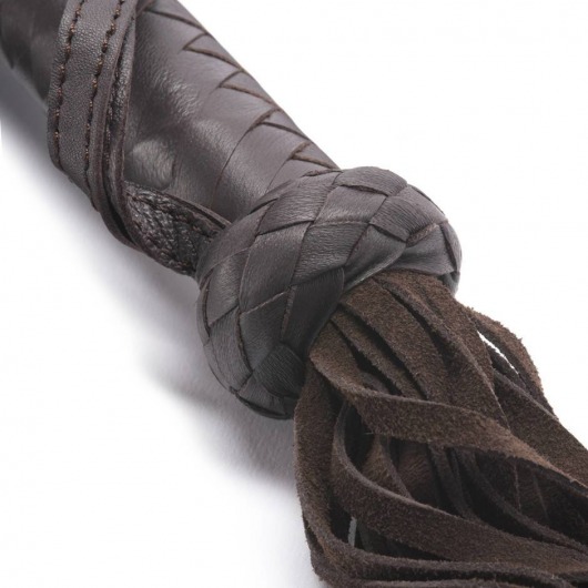 Коричневая кожаная плеть Brown Leather Flogger - 66 см. - Coco de Mer - купить с доставкой в Москве