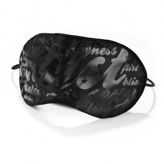 Черная маска на глаза BLIND PASSION MASK - Bijoux Indiscrets - купить с доставкой в Москве