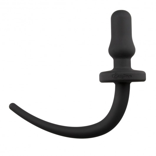 Черная анальная пробка с хвостом Dog Tail Plug - ONE DC B.V.