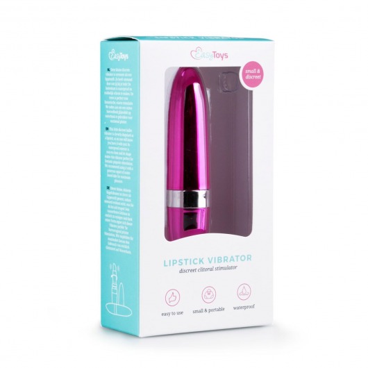 Розовый миниатюрный вибратор в форме помады Lipstick - EDC Wholesale - купить с доставкой в Москве