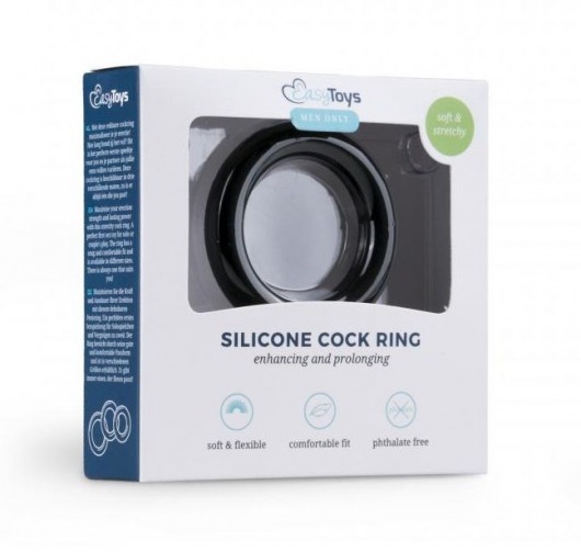 Черное эрекционное кольцо Silicone Cock Ring Medium - EDC Wholesale - в Москве купить с доставкой