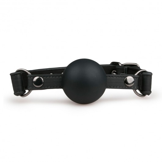 Черный силиконовый кляп-шар Easytoys Ball Gag With Large Silicone Ball - EDC Wholesale - купить с доставкой в Москве