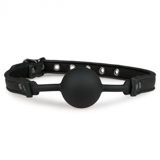 Черный кляп-шар Easytoys Ball Gag With Silicone Ball - EDC Wholesale - купить с доставкой в Москве