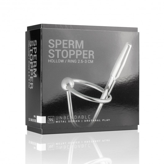 Серебристый уретральный стимулятор Sperm Stopper - 7,5 см. - EDC - купить с доставкой в Москве