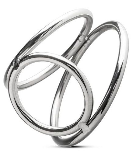 Серебристое эрекционное кольцо Sinner Metal Cock and Ballring Size M - EDC Wholesale - в Москве купить с доставкой