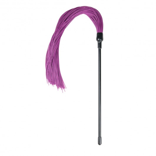 Плеть с фиолетовыми силиконовыми хвостами Purple Silicone Tickler - 45 см. - EDC Wholesale - купить с доставкой в Москве