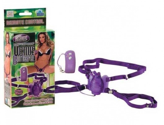 Фиолетовая вибробабочка Remote Waterproof Venus Butterfly на радиоуправлении - California Exotic Novelties