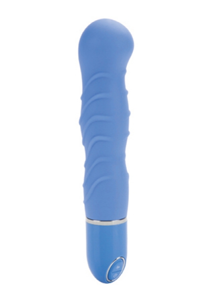 Голубой гнущийся вибратор Silicone Pleasure Bendie Ripple G s - 17,3 см. - California Exotic Novelties