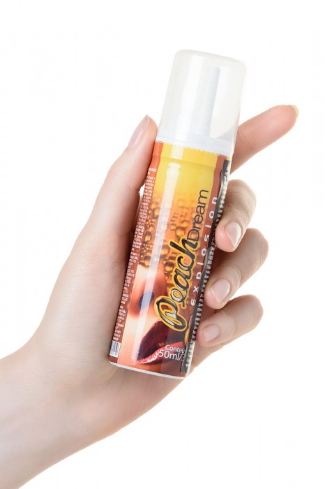 Шипучая пена для массажа ANGHEL EXPLOSION PHEROS Peach с ароматом персика - 50 мл. - INTT - купить с доставкой в Москве