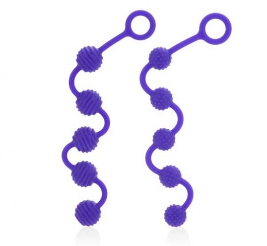 Набор фиолетовых анальных цепочек Posh Silicone “O” Beads - California Exotic Novelties