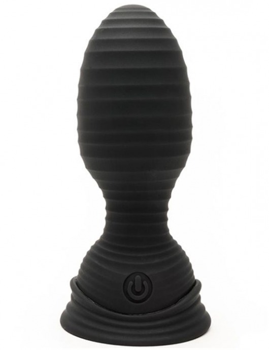 Черная расширяющаяся вибропробка Athena с пультом - 11,6 см. - Yuanse