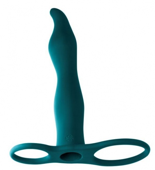 Зеленая вибронасадка для двойного проникновения Flirtini - 15,9 см. - Lola Games - купить с доставкой в Москве