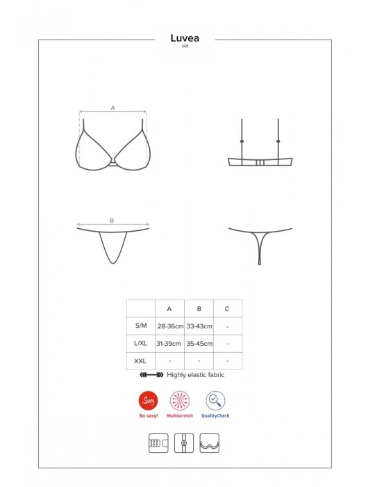 Кружевной комплект Luvae - Obsessive купить с доставкой