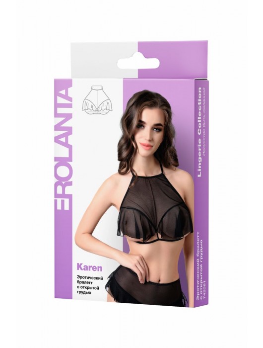 Эротический бралетт Karen с открытой грудью - Erolanta купить с доставкой