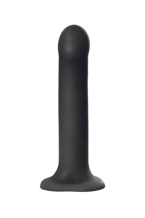 Черный фаллос на присоске Silicone Bendable Dildo L - 19 см. - Strap-on-me - купить с доставкой в Москве