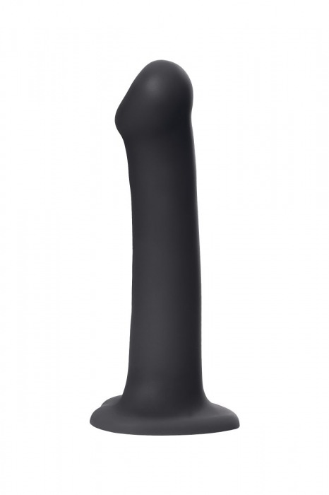 Черный фаллос на присоске Silicone Bendable Dildo L - 19 см. - Strap-on-me - купить с доставкой в Москве