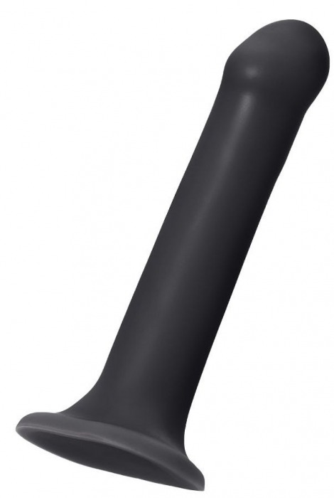 Черный фаллос на присоске Silicone Bendable Dildo XL - 20 см. - Strap-on-me - купить с доставкой в Москве